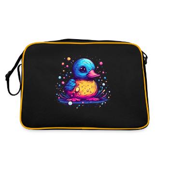 A colourful duckling with a beautiful beak and feathers - Retro Bag - black/gold - Back