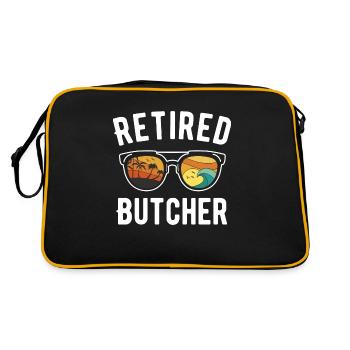 Retired Butcher Beach Keywords Design - Retro Tasche - Schwarz/Gold - Hinten