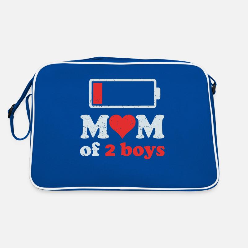 Mutter von 2 Jungs vom Sohn zur Mutter Zitat Muttertag Retro Tasche