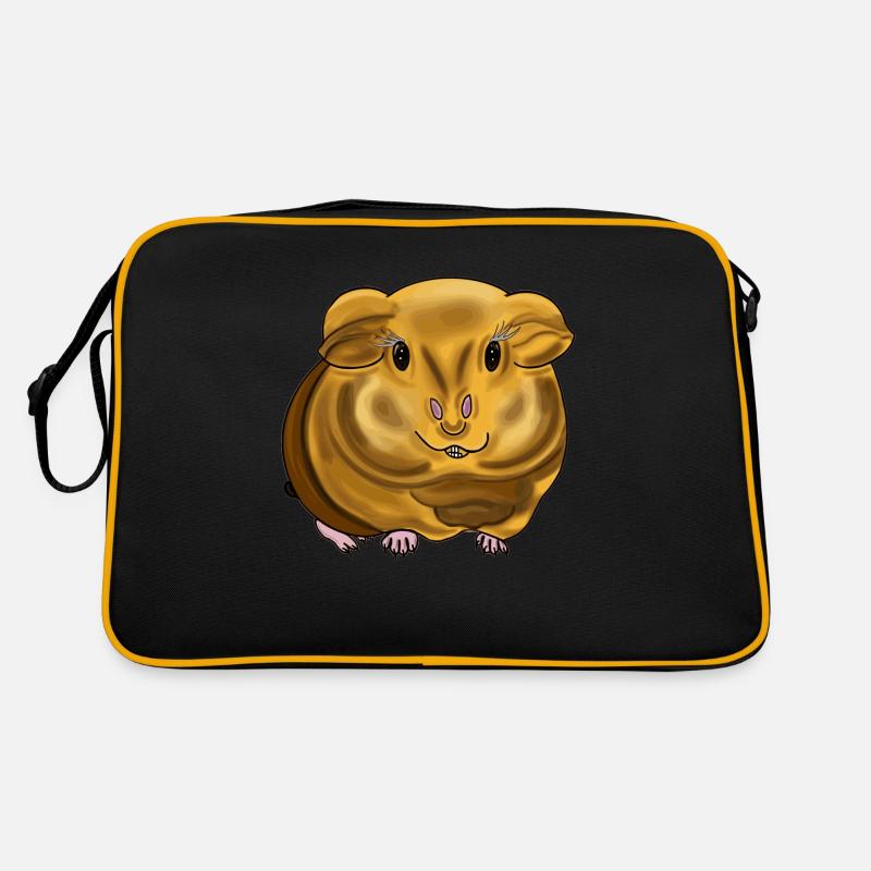 Wunderschönes Meerschwein mit strahlenden Muster. Retro Tasche