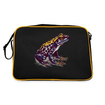 The poisonous poison dart frog lives in the tropics - Retro Bag - black/gold - Back