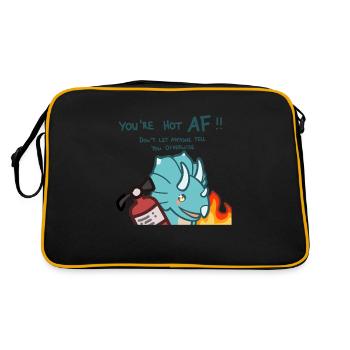 hugadino, Triceratops, mignon dinosaure, af chaud - Sac Retro - noir/or - Dos