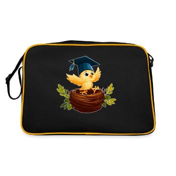 Farewell to the school nest: A bird on its last - Retro Bag - black/gold - Back