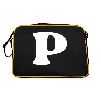 Lettre p - Sac Retro - noir/or - Dos