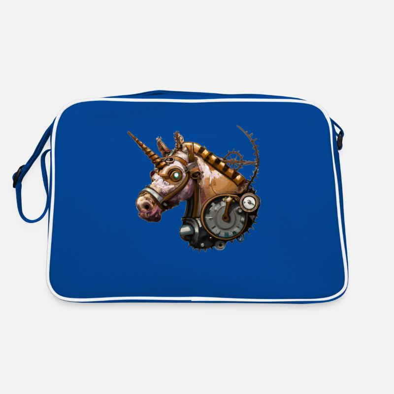 Steampunk Einhorn Retro Tasche