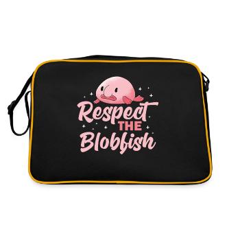 respect the blobfish Design for a blobfish lover - Retro Bag - black/gold - Back