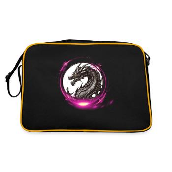 dragon - Retro Tasche - Schwarz/Gold - Hinten