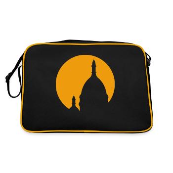 Sacré-Cœur Montmartre Paris silhouette jaune - Sac Retro - noir/or - Dos