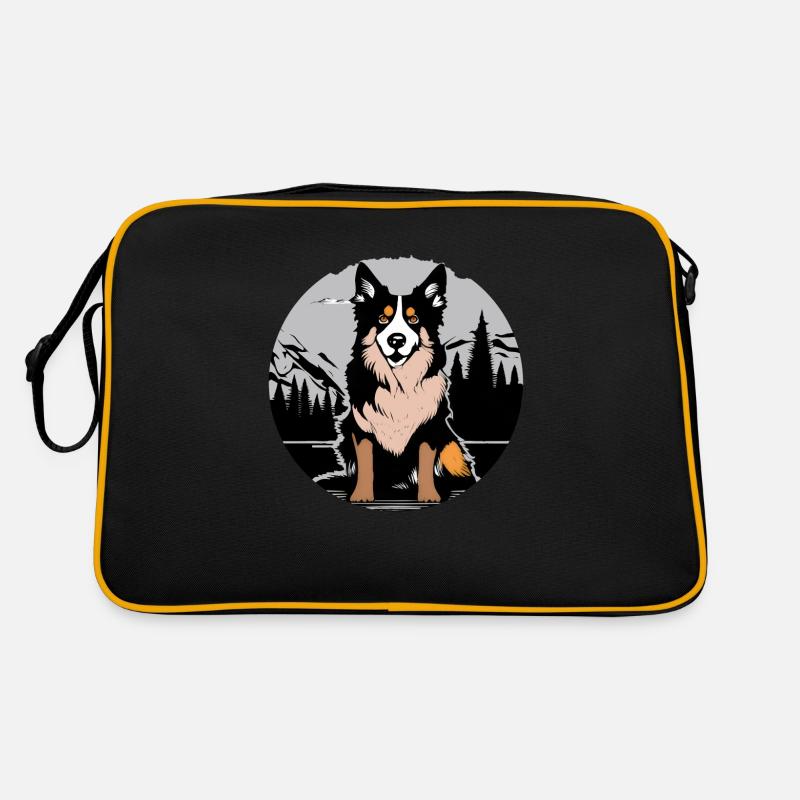 Berger australien comme emblème coloré Sac Retro