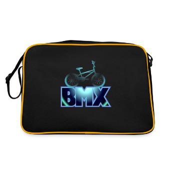 Vélo BMX bleu - Sac Retro - noir/or - Dos