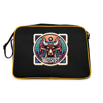 Zodiaque Taureau - Sac Retro - noir/or - Dos