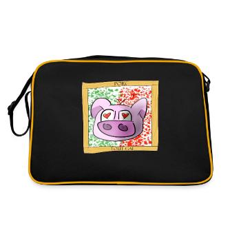 Porc tout gai - Sac Retro - noir/or - Dos