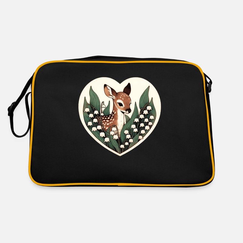 Maiglöckchen-Rehkitz Retro Tasche