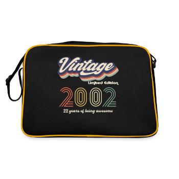 Jahrgang 2002 Vintage Retro Geburtstagsgeschenk - Retro Tasche - Schwarz/Gold - Hinten