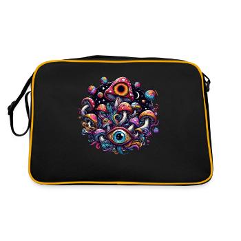 Magie des champignons psychédéliques - Sac Retro - noir/or - Dos