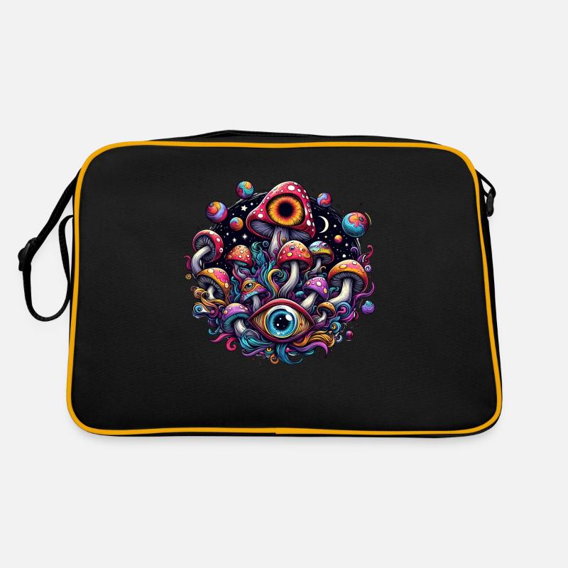Psychedelic Mushroom Magic Retro Bag