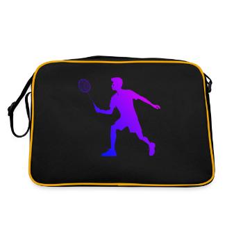 Badminton Badminton Players Men Badminton - Retro Bag - black/gold - Back