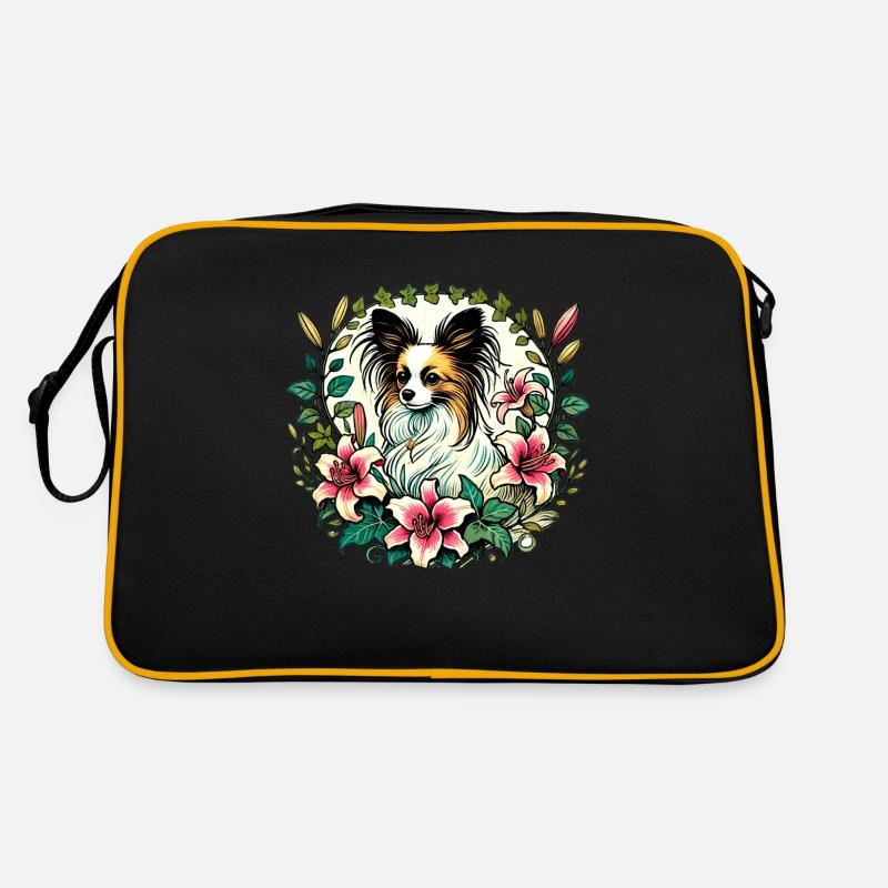 Chien Papillon Sac Retro