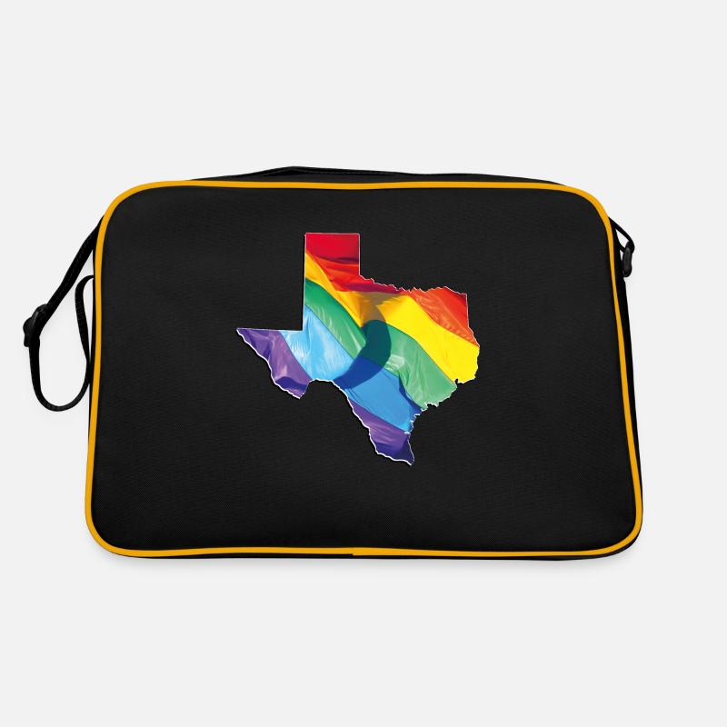 LGBTQ Flag in Texas State Map Retro Bag