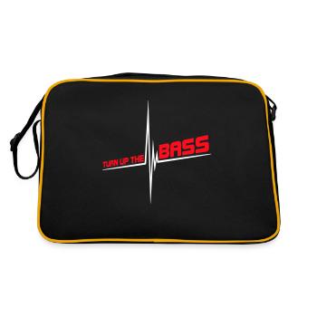 Turn Up The Bass Loud Pulse Heartbeat Frequency - Retro Bag - black/gold - Back