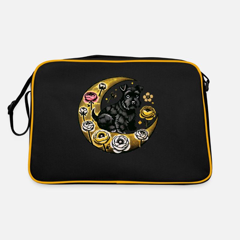 Black Scottish Terrier Retro Bag