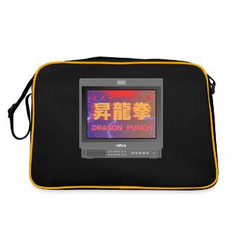 Retrogaming - Dragon Punch - Retro Tasche - Schwarz/Gold - Hinten