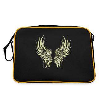 Ailes Dragon Anime Tête de dragon Mythical Reptile Magie - Sac Retro - noir/or - Dos