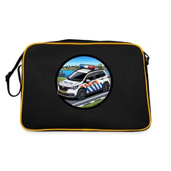 Polizeiauto NL - Retro Tasche - Schwarz/Gold - Hinten