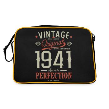 âge de la perfection 1941, anniversaire 81 ans - Sac Retro - noir/or - Dos