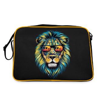 Lion Lion Animal Africa - Retro Bag - black/gold - Back