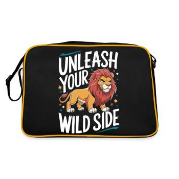 Lion Lion Animal Africa - Retro Bag - black/gold - Back