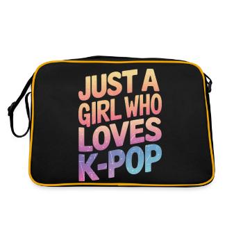 Musique K-Pop Pop Coréenne - Sac Retro - noir/or - Dos