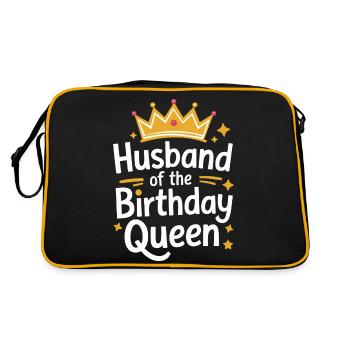 Husband, Spouse, Family, Wedding - Retro Bag - black/gold - Back