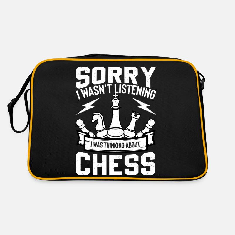 Schach - Retro Tasche - Schwarz/Gold