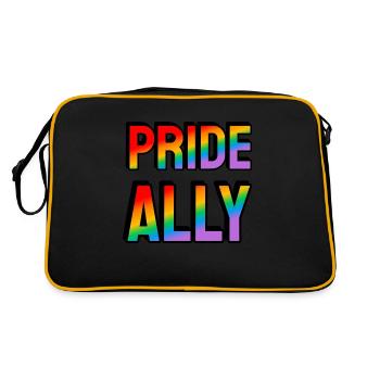 Allié de la fierté - Sac Retro - noir/or - Dos