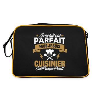 Je ne suis pas parfait mais je suis cuisinier - Sac Retro - noir/or - Dos