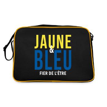 jaune et bleu fier rugby ukraine basket - Sac Retro - noir/or - Dos