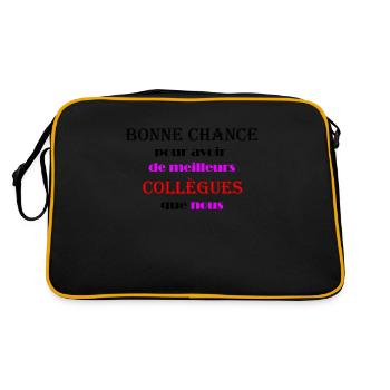 idée cadeau départ métier ou profession - Sac Retro - noir/or - Dos