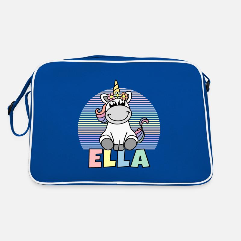 Ella Einhorn Name Retro Tasche