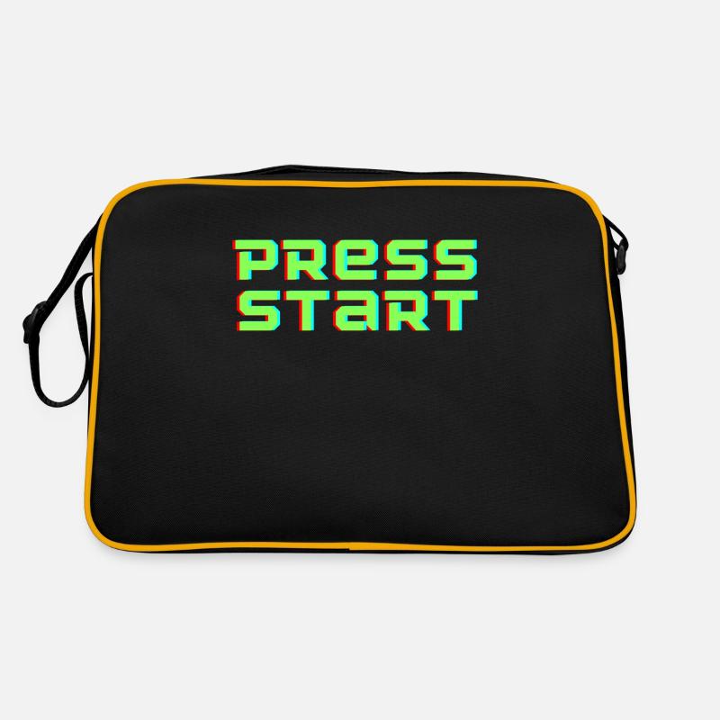 Press Start Arcade flipper vert fluo rétro Sac Retro