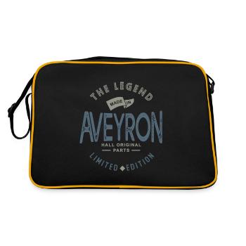 MADE IN aveyron cadeau anniveraire aveyronnais - Sac Retro - noir/or - Dos