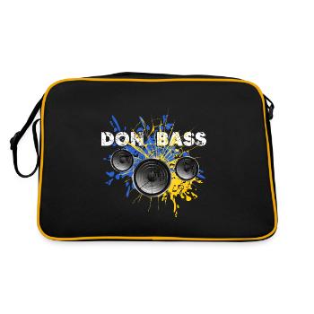 UKRAINE Donbass Sound of ukraine "DON BASS" - Retro Bag - black/gold - Back