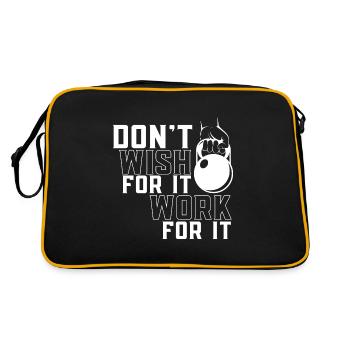 Work For It Gym Workout Gym - Retro Bag - black/gold - Back