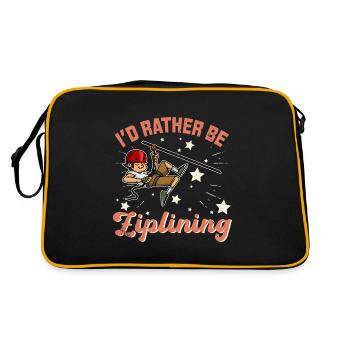 Zipline Hobby Zip Line Leisure Forest Nature - Retro Bag - black/gold - Back