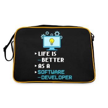 Software Development Software Developer Developer - Retro Bag - black/gold - Back
