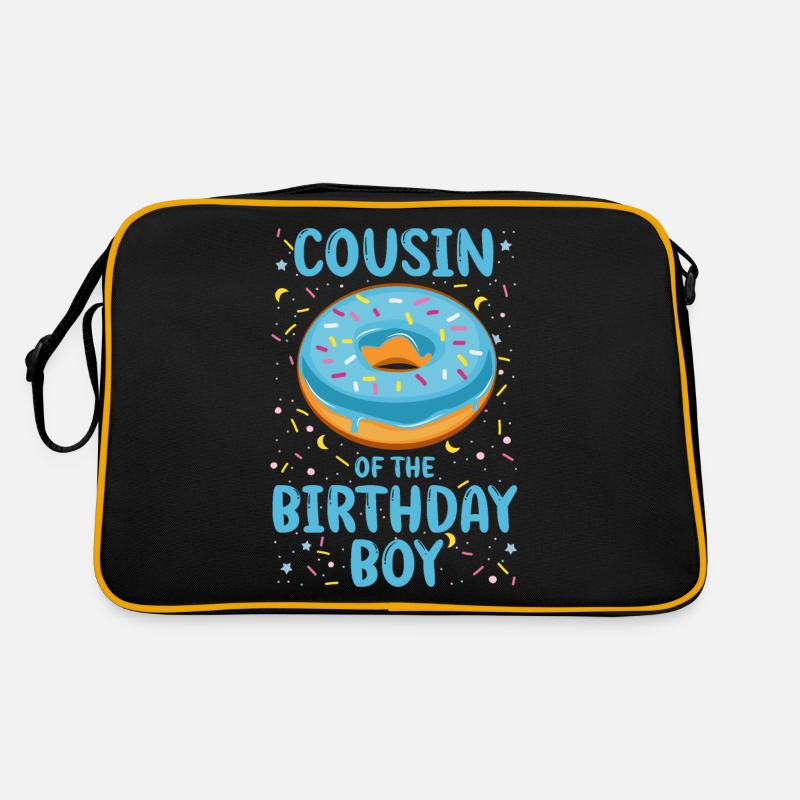 Cousin des Geburtstagskindes Junge Retro Tasche