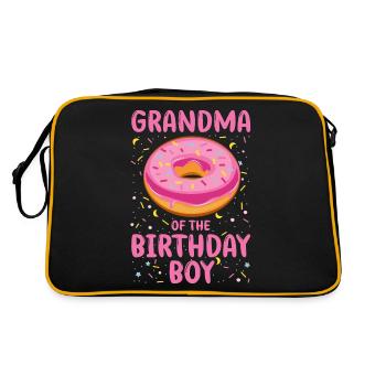 Grand-mère du garçon d’anniversaire Garçon - Sac Retro - noir/or - Dos