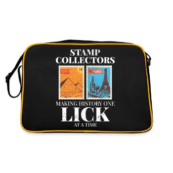 Philatéliste collectionneur collectionneur de timbres - Sac Retro - noir/or - Dos