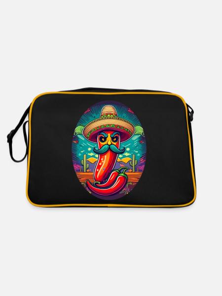 5 de Mayo Party Drinko de Mayo Chili Sombrero - Retro Bag - black/gold - Back