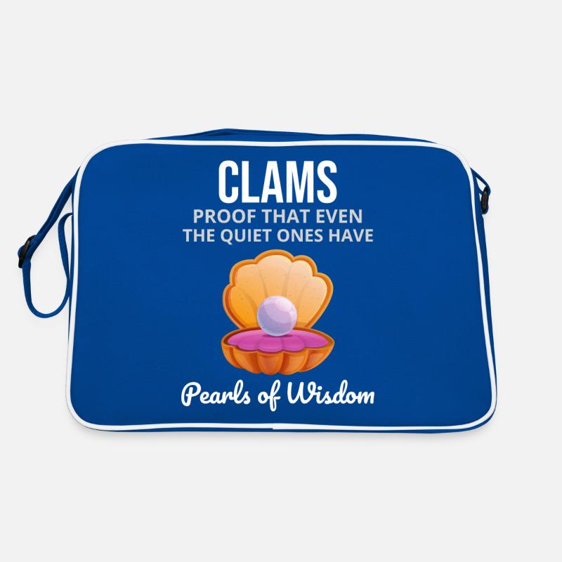 Clam Shell Seashells Collector Beachcomber Retro Bag
